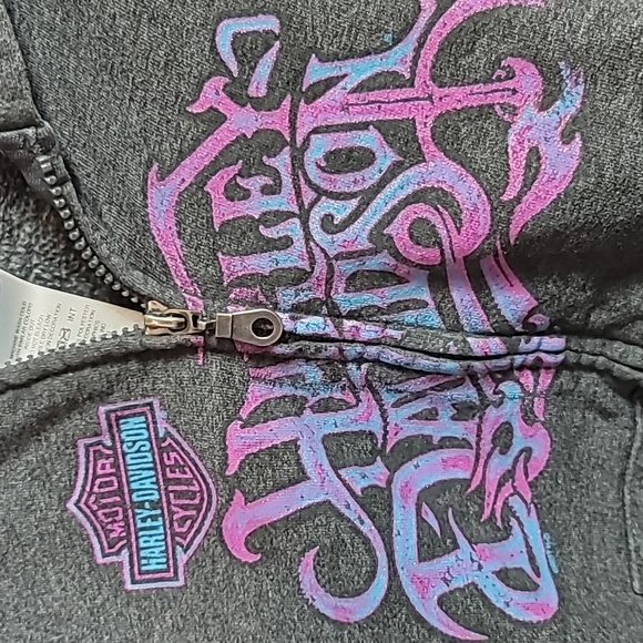 Harley davidson zip up hoodie girl's sz small Colorado - Picture 2 of 6